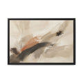Neutral Abstract Horizontal Framed Canvas | Stillness in Motion No. 14
