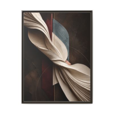 Sculptural Abstract Floating-Framed Canvas | Velvet Rift No. 17