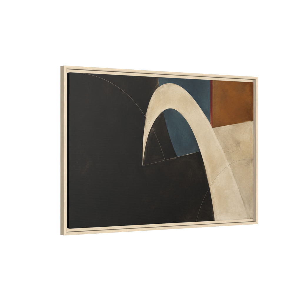 Midnight Passage No. 22 – Modern Abstract Floating Frame Canvas Wall Art