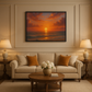 Luxury Sunset Beach Wall Art – Coastal Ocean Canvas Print for Living Room, Bedroom, or Office Décor