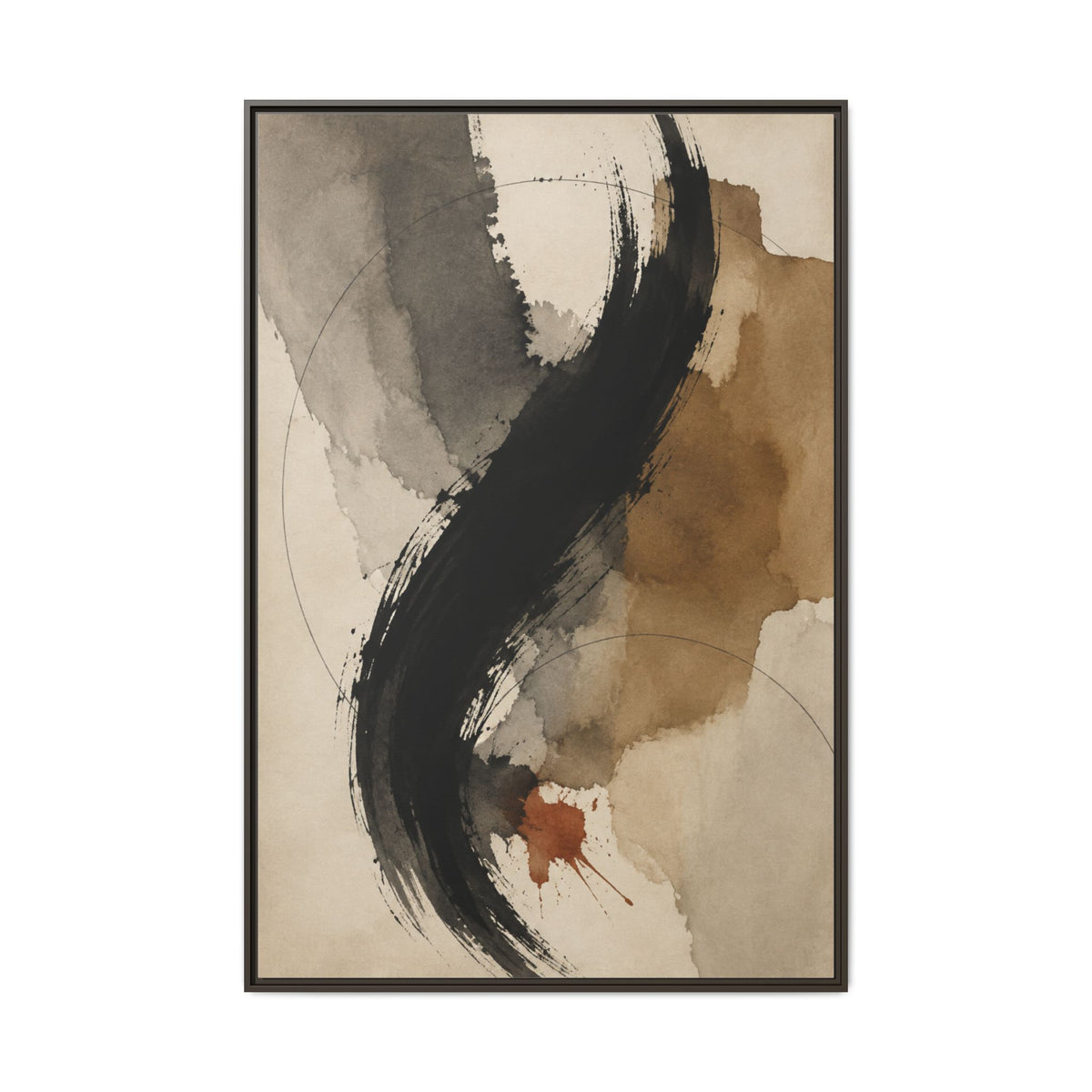 Obsidian Current No. 21 — Floating Frame Canvas