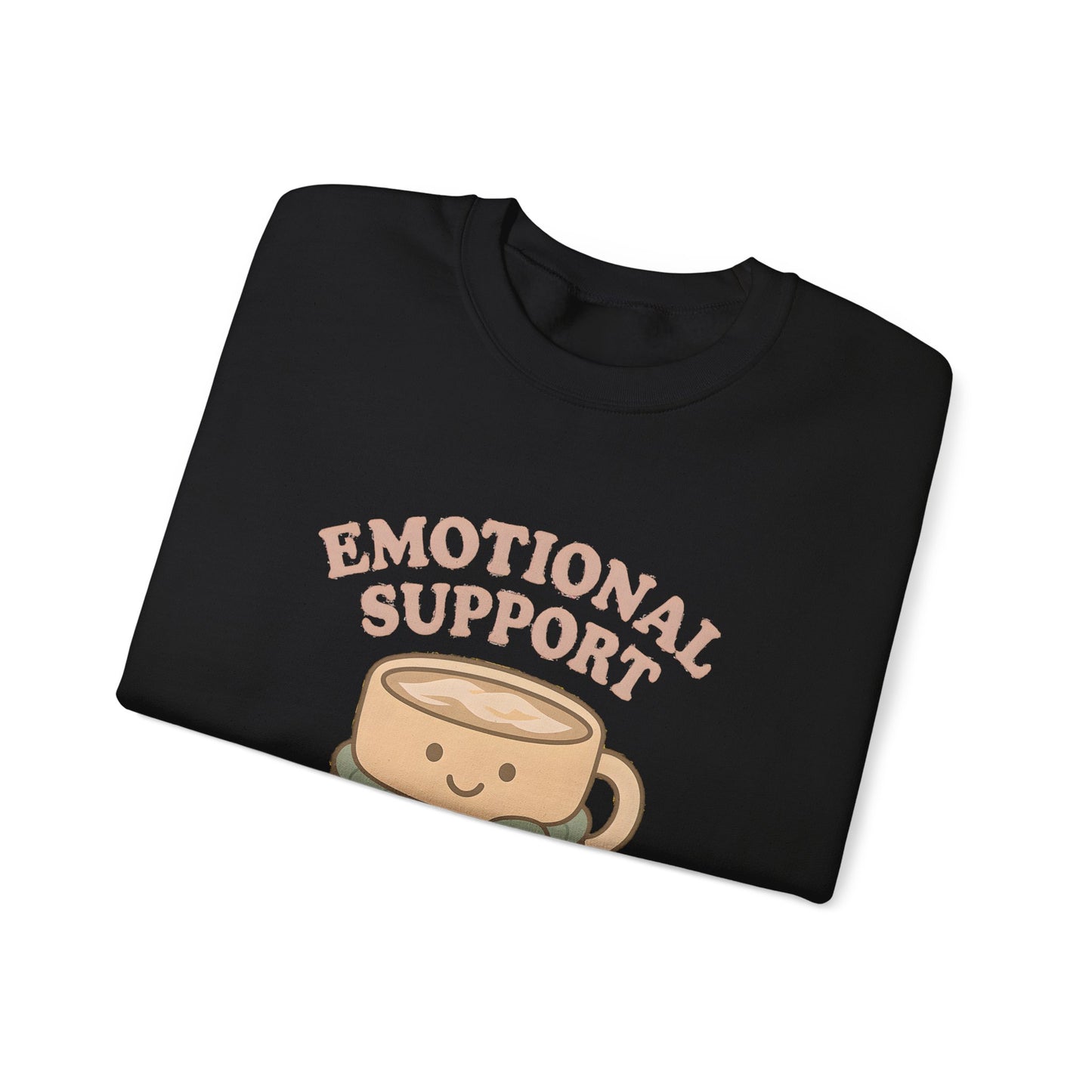 Emotional Support Latte Sweatshirt – Cozy Fall Crewneck for Coffee Lovers, Aesthetic Oversized Pullover