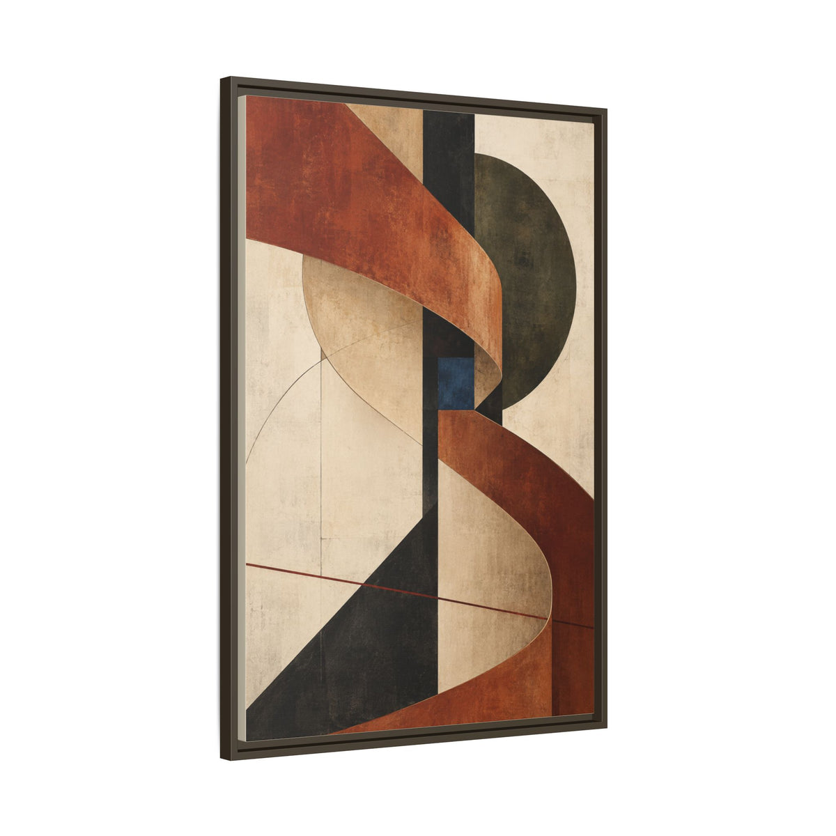 Sienna Relay No. 32 — Rust & Charcoal Abstract Canvas