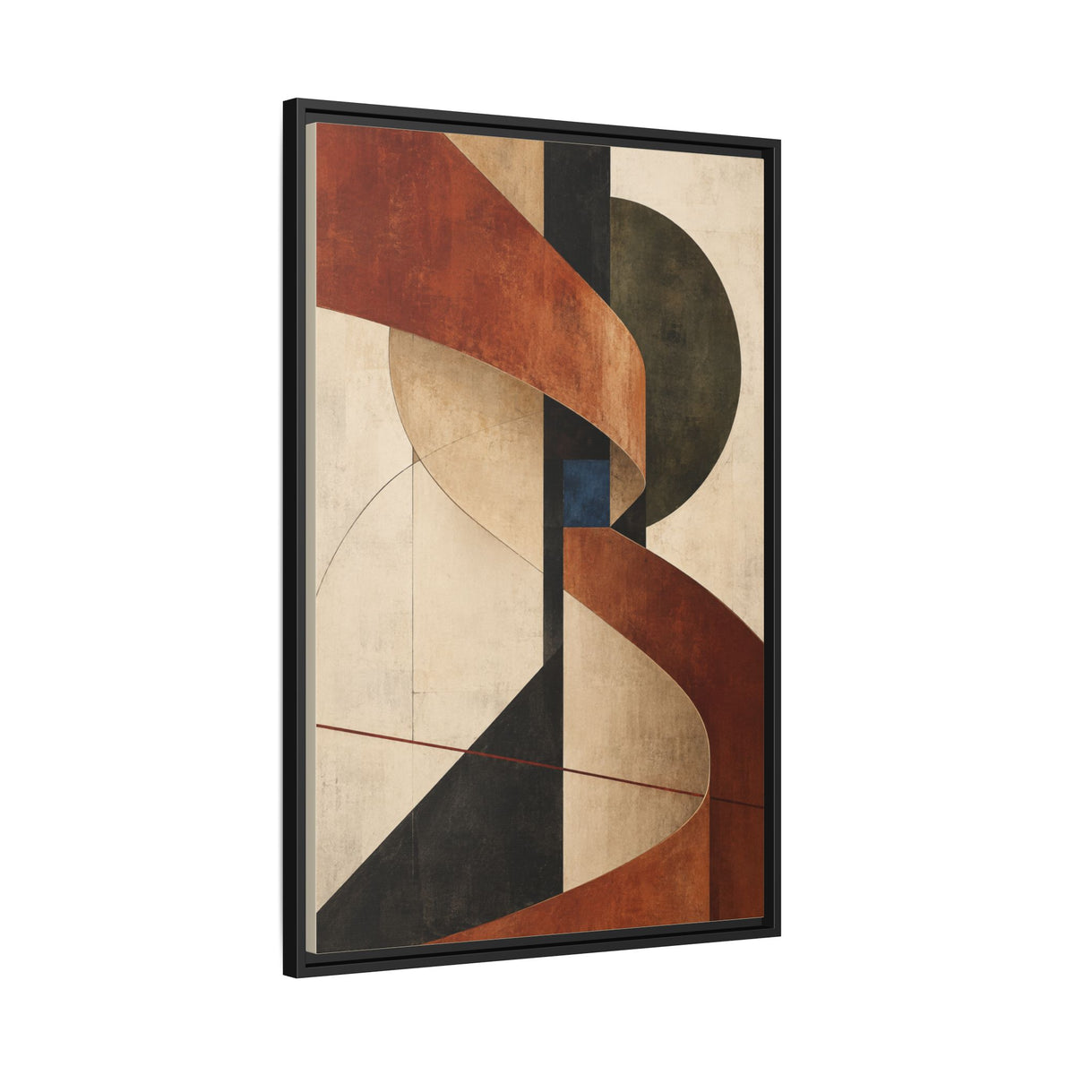 Sienna Relay No. 32 — Rust & Charcoal Abstract Canvas