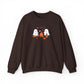 Cute Ghosts Campfire Embroidered Sweatshirt | Cozy Fall Halloween Crewneck | Spooky Season Autumn Pullover for Women & Men