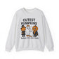 Cutest Pumpkins Halloween Family Sweatshirt, Personalized Matching Fall Ghost Pumpkin Shirts, Mommy Daddy Kids Halloween Outfit