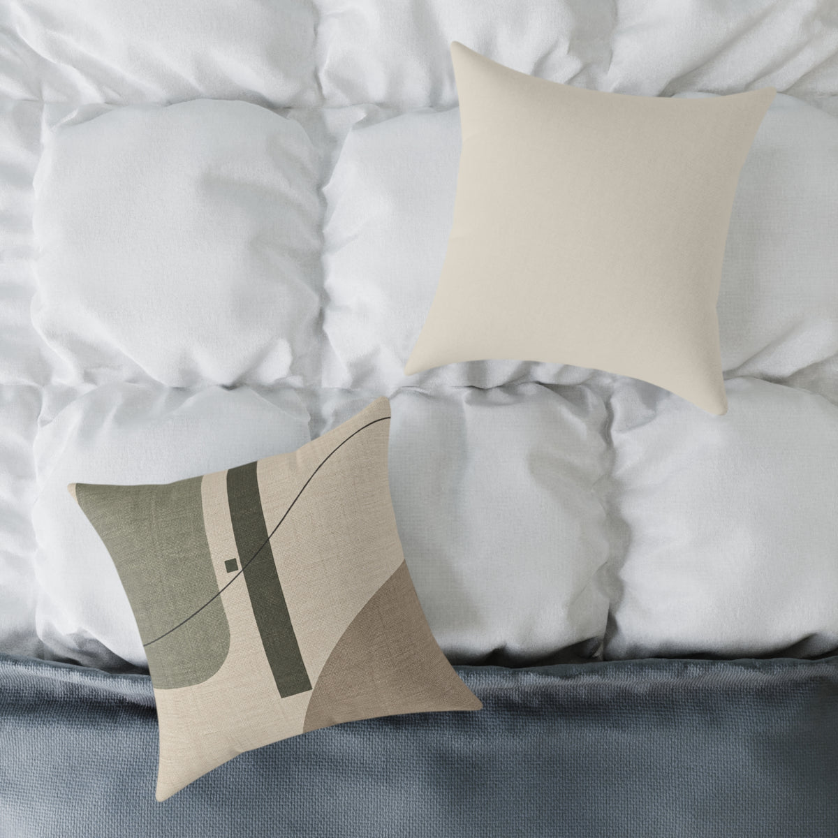 Still Terrain No. 19 | Sage Abstract Decorative Pillow