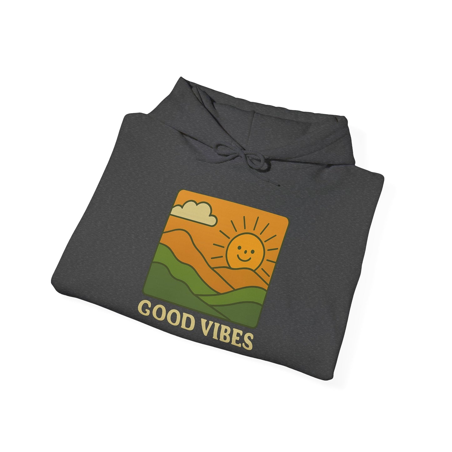 Good Vibes Retro Hoodie – Unisex Oversized Vintage Graphic Sweatshirt