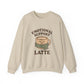 Emotional Support Latte Sweatshirt – Cozy Fall Crewneck for Coffee Lovers, Aesthetic Oversized Pullover