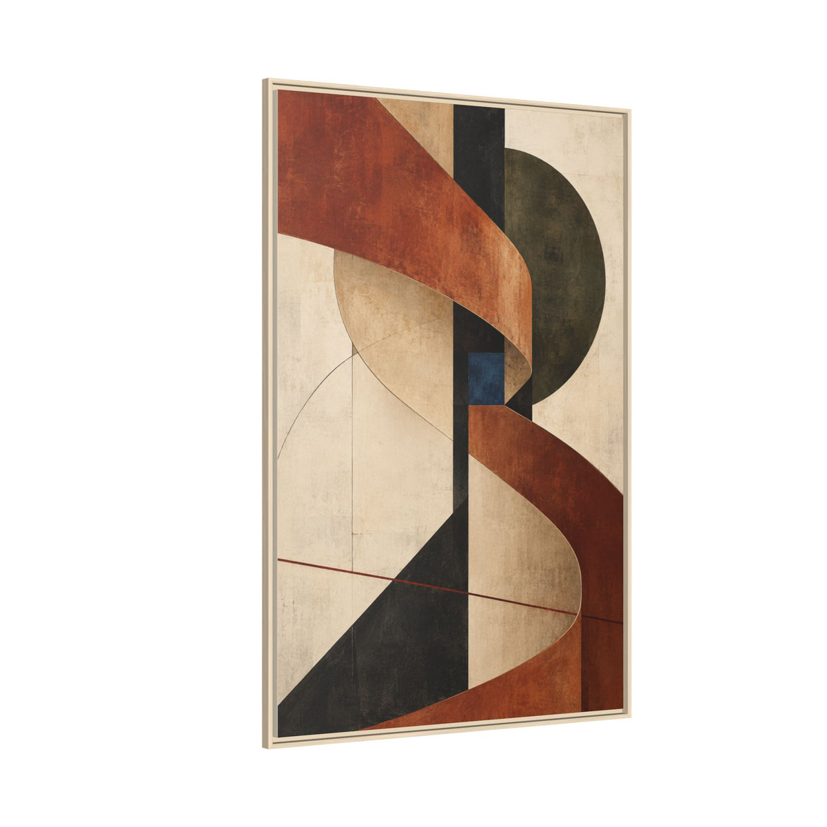 Sienna Relay No. 32 — Rust & Charcoal Abstract Canvas