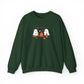 Cute Ghosts Campfire Embroidered Sweatshirt | Cozy Fall Halloween Crewneck | Spooky Season Autumn Pullover for Women & Men