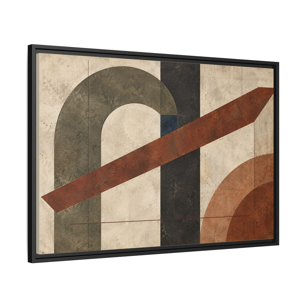 Tectonic Hearth No. 33 — Olive & Sienna Abstract Canvas Wall Art