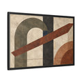 Tectonic Hearth No. 33 — Olive & Sienna Abstract Canvas Wall Art