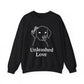 Custom Dog Name Sweatshirt – “Unleashed Love” Pet Lover Crewneck | Personalized Dog Owner Gift, Cute Minimalist Dog Line Art Pullover