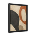 Abstract Mid-Century Matte Canvas Print — Framed Modern Wall Art (Terracotta & Charcoal)