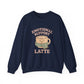Emotional Support Latte Sweatshirt – Cozy Fall Crewneck for Coffee Lovers, Aesthetic Oversized Pullover