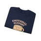 Emotional Support Latte Sweatshirt – Cozy Fall Crewneck for Coffee Lovers, Aesthetic Oversized Pullover