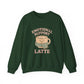 Emotional Support Latte Sweatshirt – Cozy Fall Crewneck for Coffee Lovers, Aesthetic Oversized Pullover