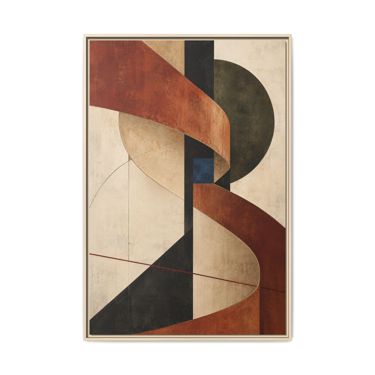 Sienna Relay No. 32 — Rust & Charcoal Abstract Canvas