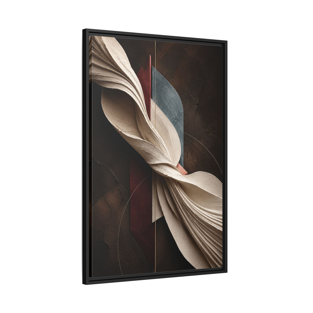 Sculptural Abstract Floating-Framed Canvas | Velvet Rift No. 17