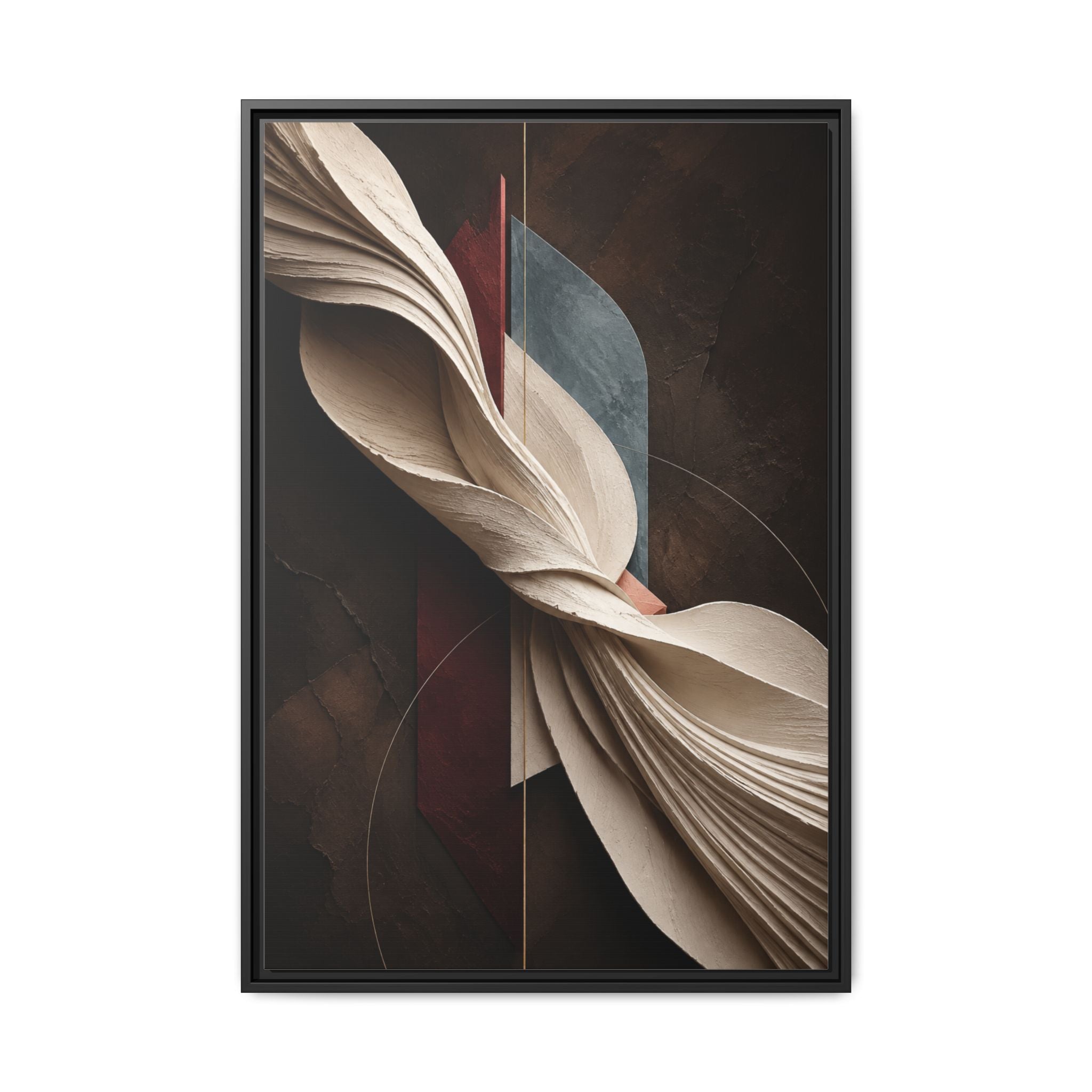 Sculptural Abstract Floating-Framed Canvas | Velvet Rift No. 17