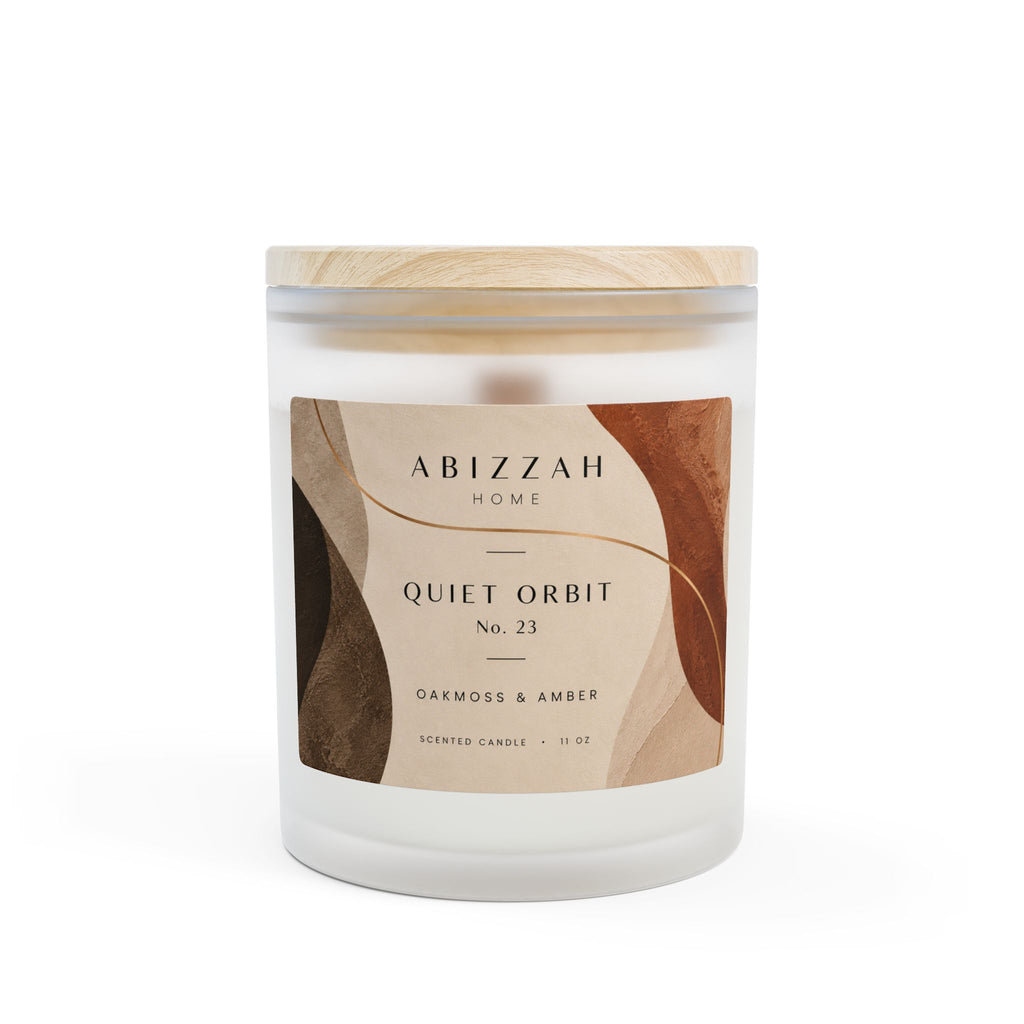 Quiet Orbit No.23 — Oakmoss & Amber Scented Candle | 11oz Frosted Glass Candle