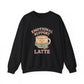 Emotional Support Latte Sweatshirt – Cozy Fall Crewneck for Coffee Lovers, Aesthetic Oversized Pullover