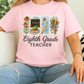 Personalized Eighth Grade Teacher Shirt with Name | Custom Grade Back to School Tee | Cute Gift for Teachers | Teacher Appreciation Shirt