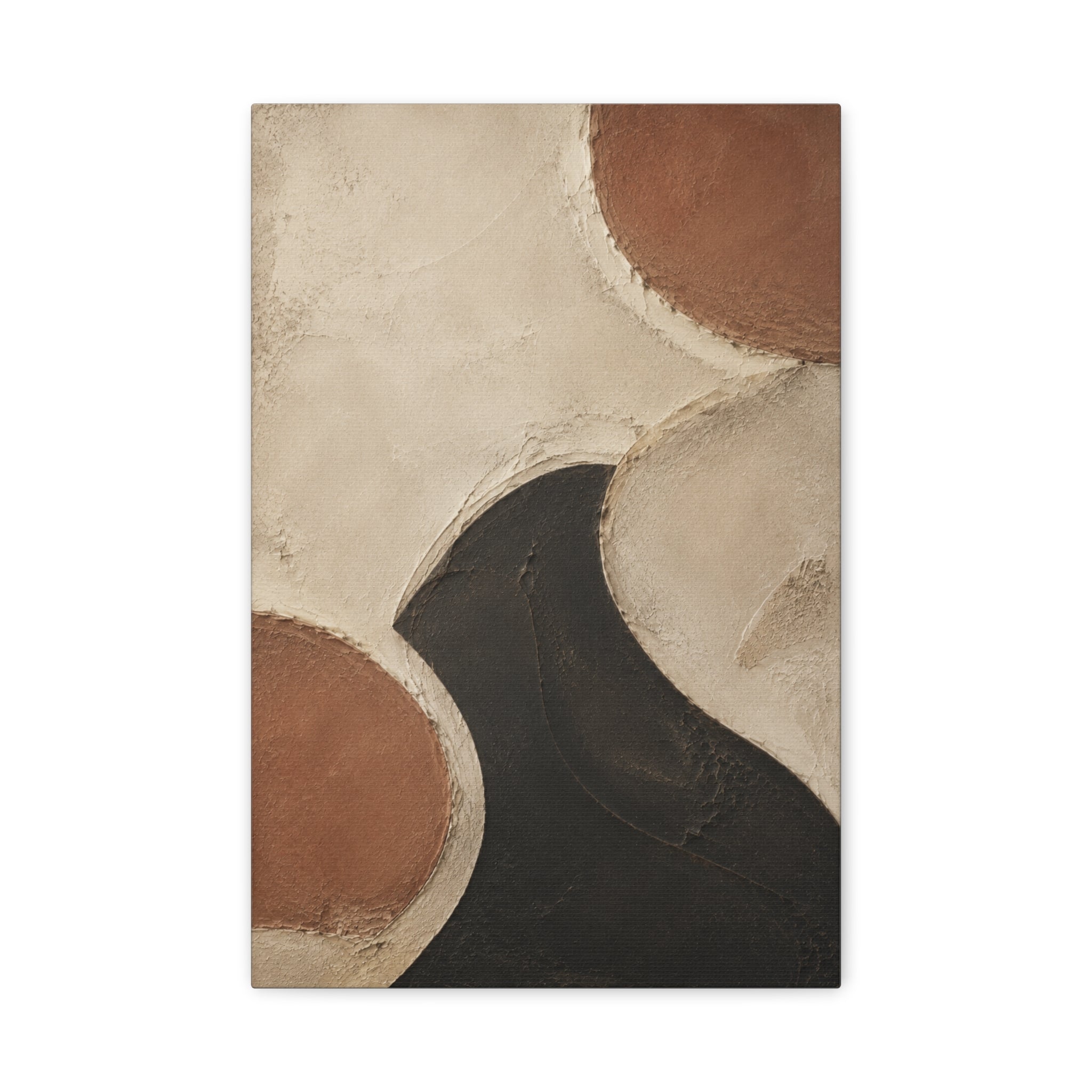 Neutral Textured-Look Abstract Canvas Wall Art | Earthen Passage
