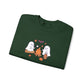 Cute Ghosts Campfire Embroidered Sweatshirt | Cozy Fall Halloween Crewneck | Spooky Season Autumn Pullover for Women & Men