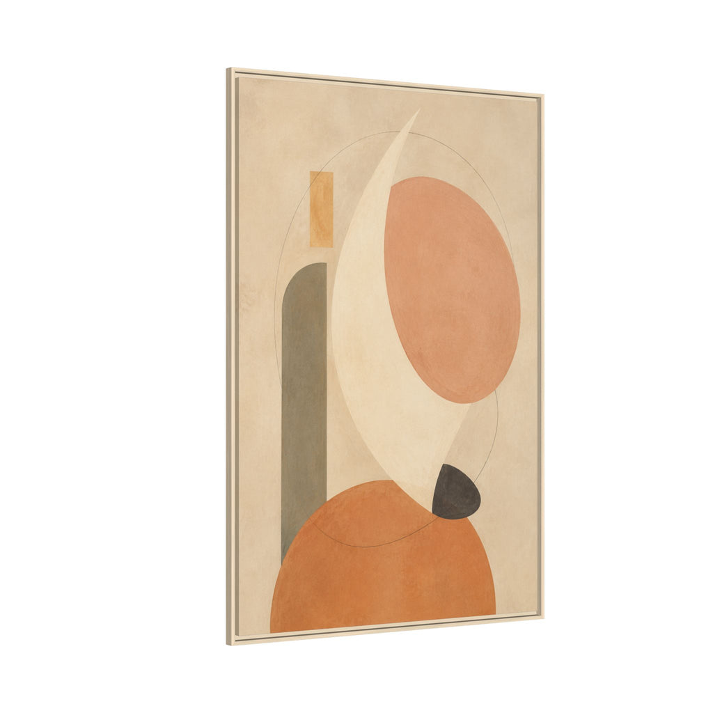 Quiet Orbit No. 23 – Modern Geometric Floating Frame Canvas Wall Art