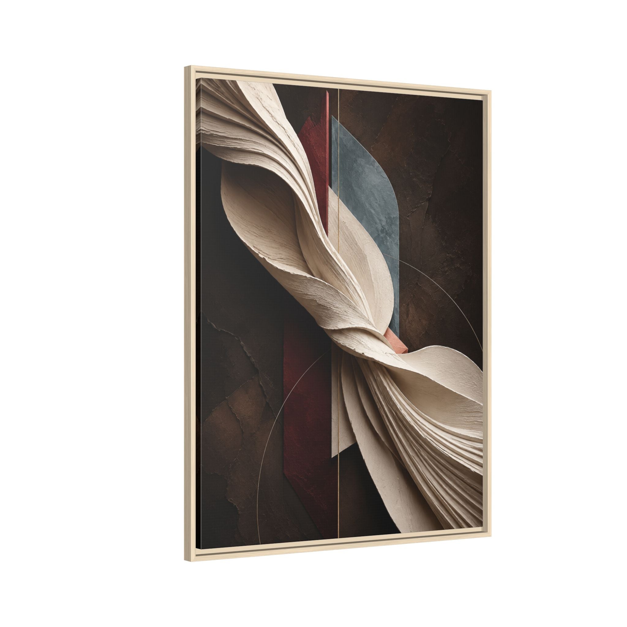Sculptural Abstract Floating-Framed Canvas | Velvet Rift No. 17