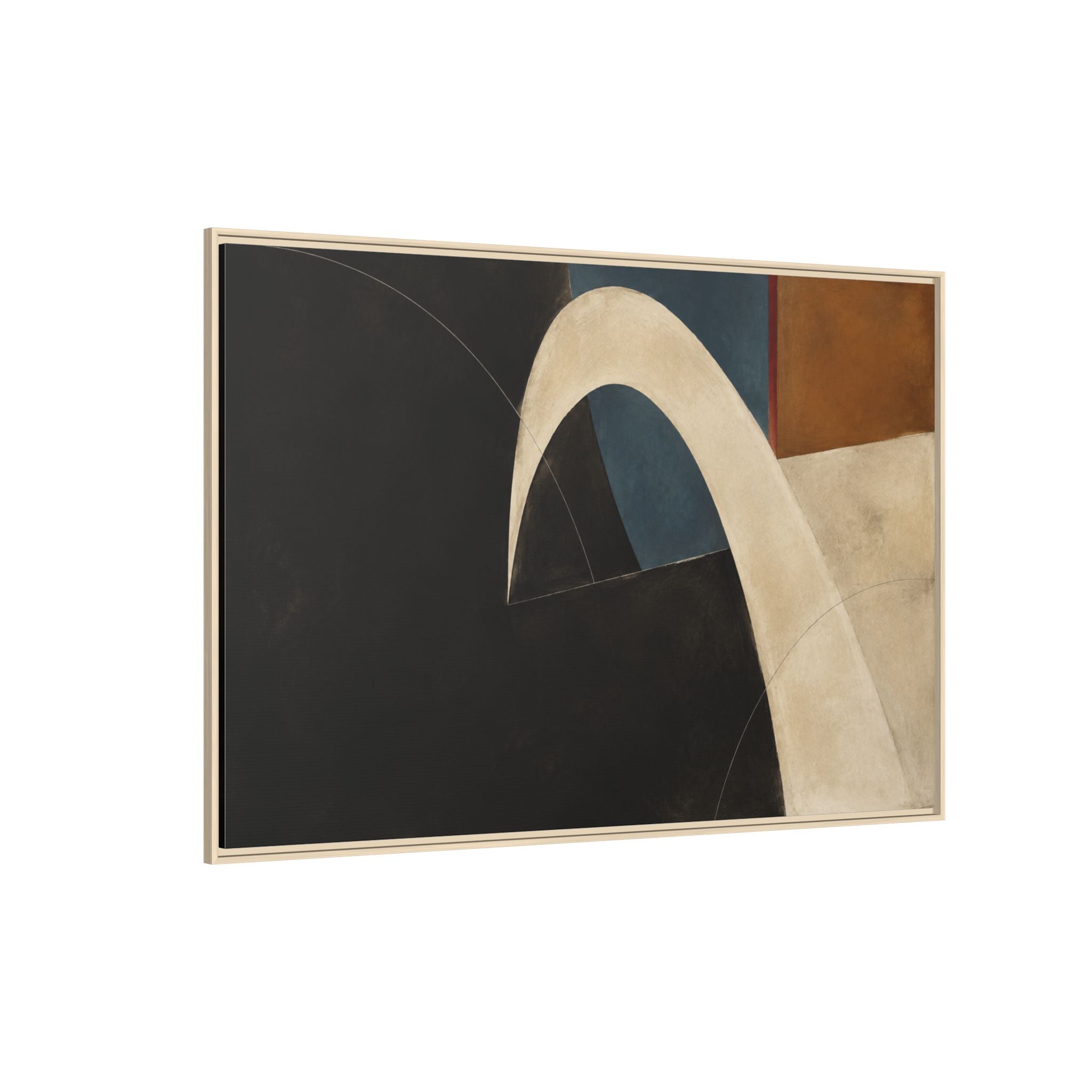 Midnight Passage No. 22 – Modern Abstract Floating Frame Canvas Wall Art