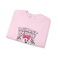 "I Ghost People All Year Round" Funny Halloween Sweatshirt – Cute Spooky Ghost Crewneck for Women – Cozy Fall Graphic Pullover