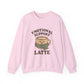 Emotional Support Latte Sweatshirt – Cozy Fall Crewneck for Coffee Lovers, Aesthetic Oversized Pullover