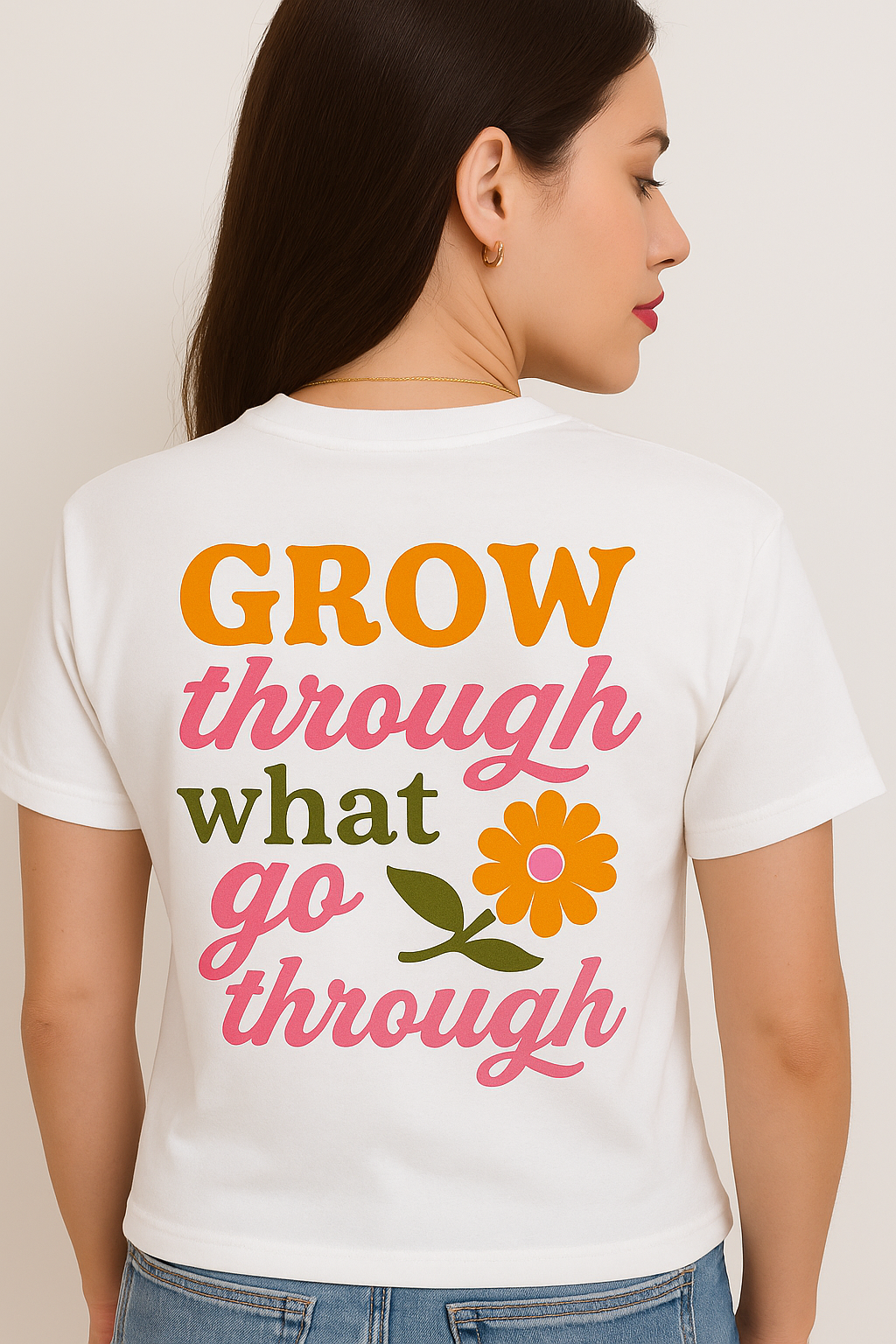Bloom Boldly Graphic Tee – Retro Floral Aesthetic Shirt for Women | Cottagecore Garden T-Shirt