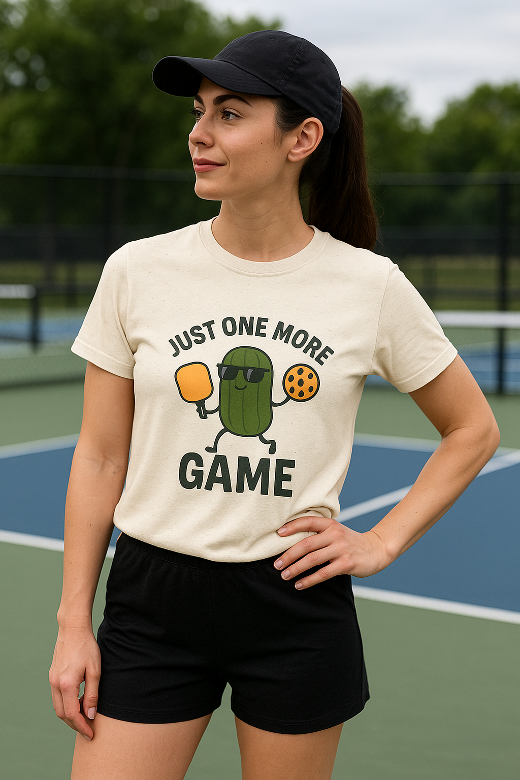 Just One More Game Pickleball T-Shirt – Funny Pickleball Graphic Tee for Men & Women | Pickleball Gift Idea