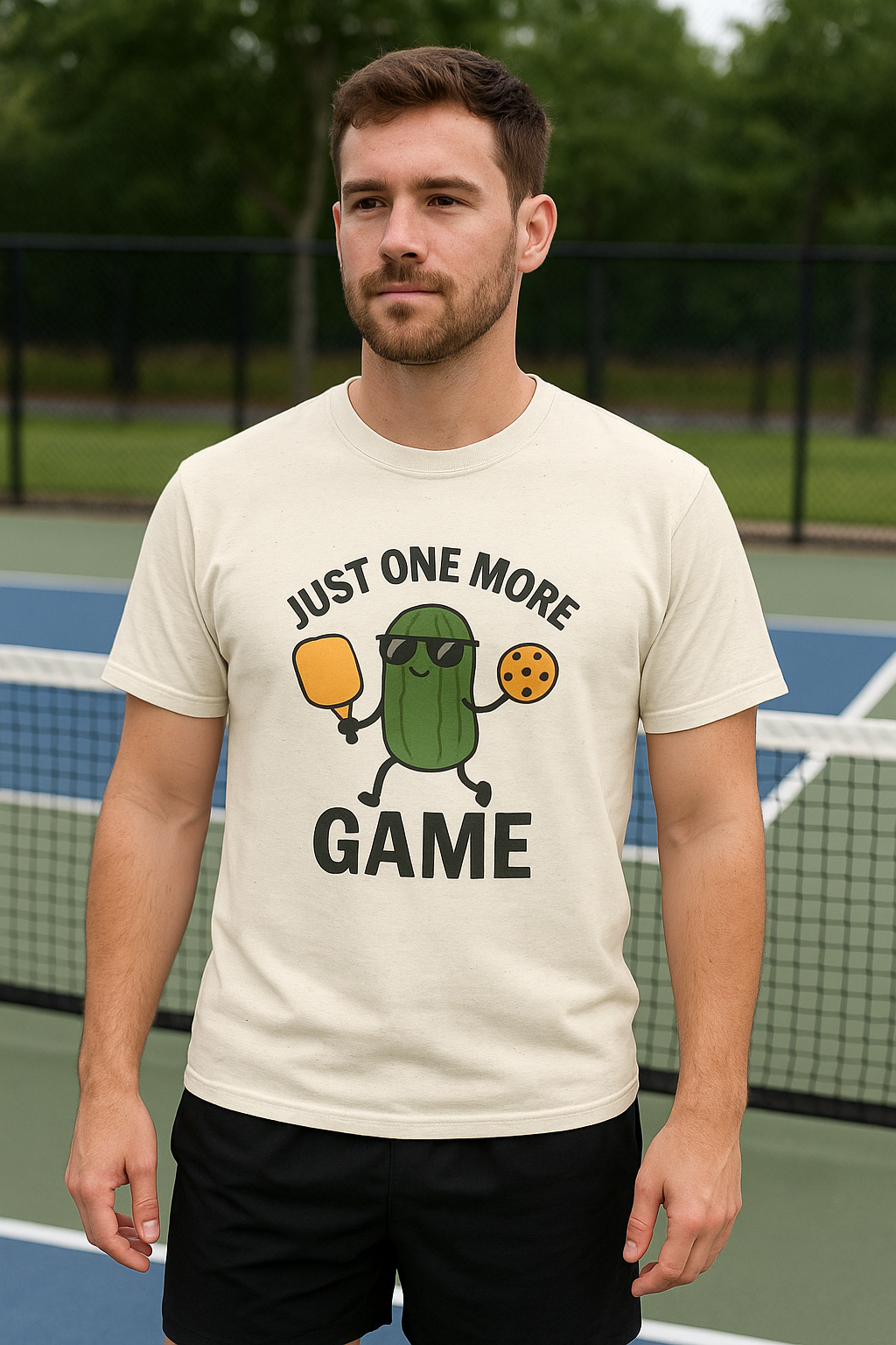 Just One More Game Pickleball T-Shirt – Funny Pickleball Graphic Tee for Men & Women | Pickleball Gift Idea