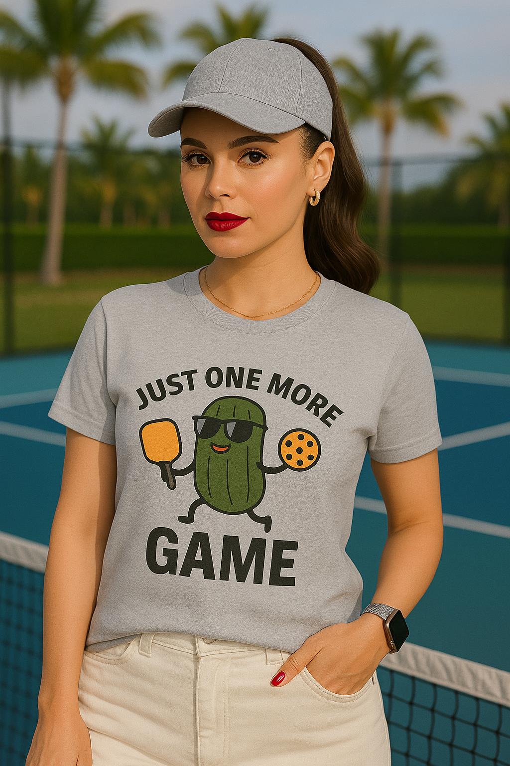 Just One More Game Pickleball T-Shirt – Funny Pickleball Graphic Tee for Men & Women | Pickleball Gift Idea