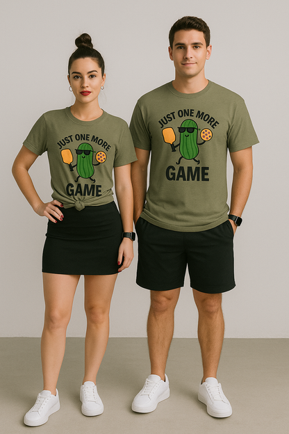 Just One More Game Pickleball T-Shirt – Funny Pickleball Graphic Tee for Men & Women | Pickleball Gift Idea