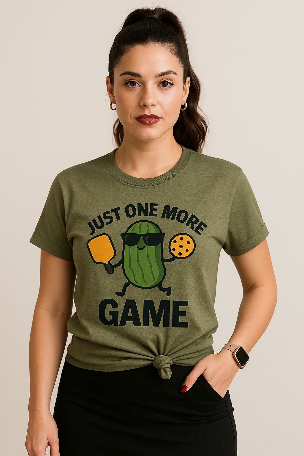 Just One More Game Pickleball T-Shirt – Funny Pickleball Graphic Tee for Men & Women | Pickleball Gift Idea