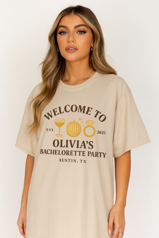 Custom Bachelorette Party Shirt | Bride Tribe Tee | Personalized Bach Weekend Shirt | Matching Bridal Party Gift | Any City & Year