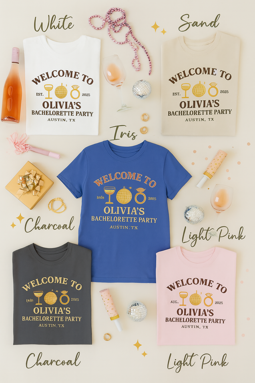 Custom Bachelorette Party Shirt | Bride Tribe Tee | Personalized Bach Weekend Shirt | Matching Bridal Party Gift | Any City & Year
