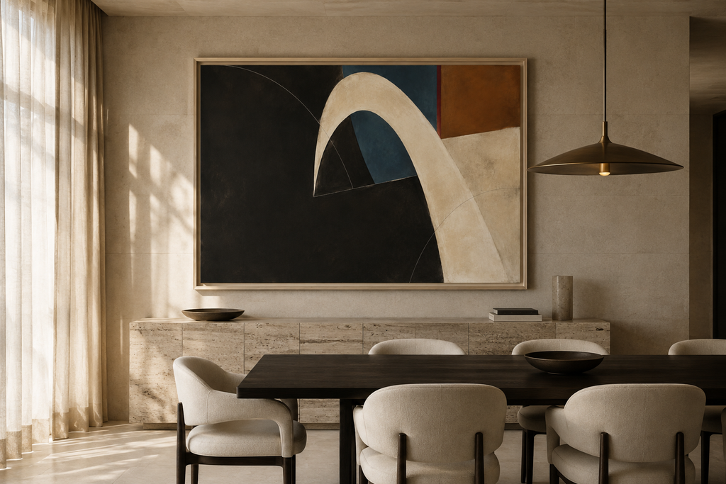 Midnight Passage No. 22 – Modern Abstract Floating Frame Canvas Wall Art