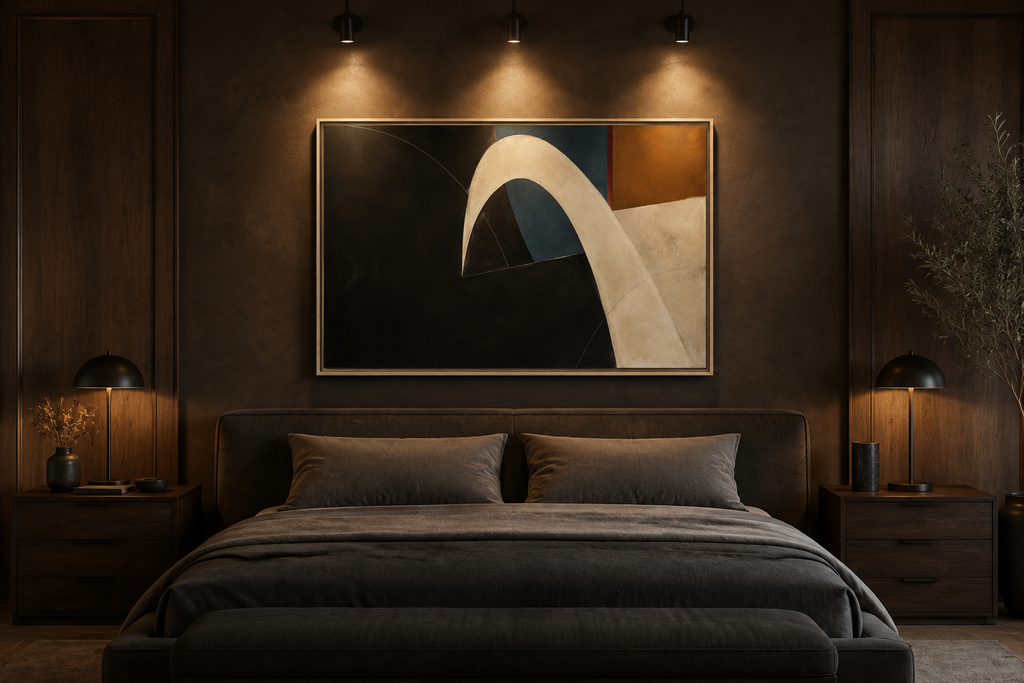 Midnight Passage No. 22 – Modern Abstract Floating Frame Canvas Wall Art