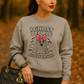 "I Ghost People All Year Round" Funny Halloween Sweatshirt – Cute Spooky Ghost Crewneck for Women – Cozy Fall Graphic Pullover
