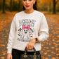 "I Ghost People All Year Round" Funny Halloween Sweatshirt – Cute Spooky Ghost Crewneck for Women – Cozy Fall Graphic Pullover