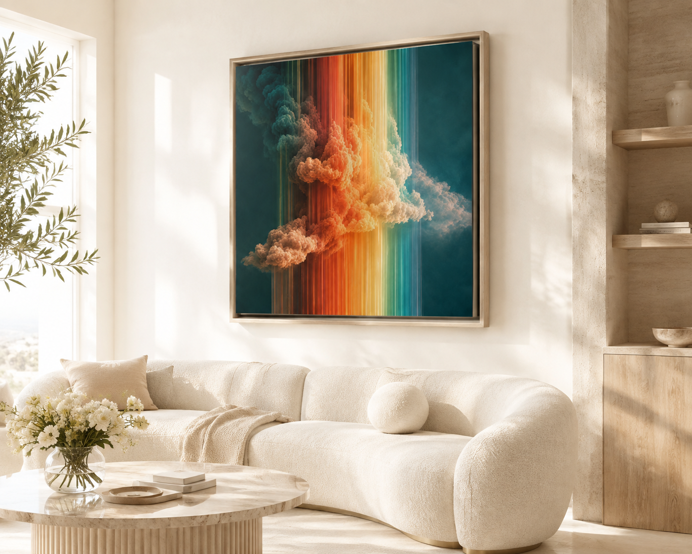 Colorful Surreal Cloud Canvas Wall Art | Luminous Drift