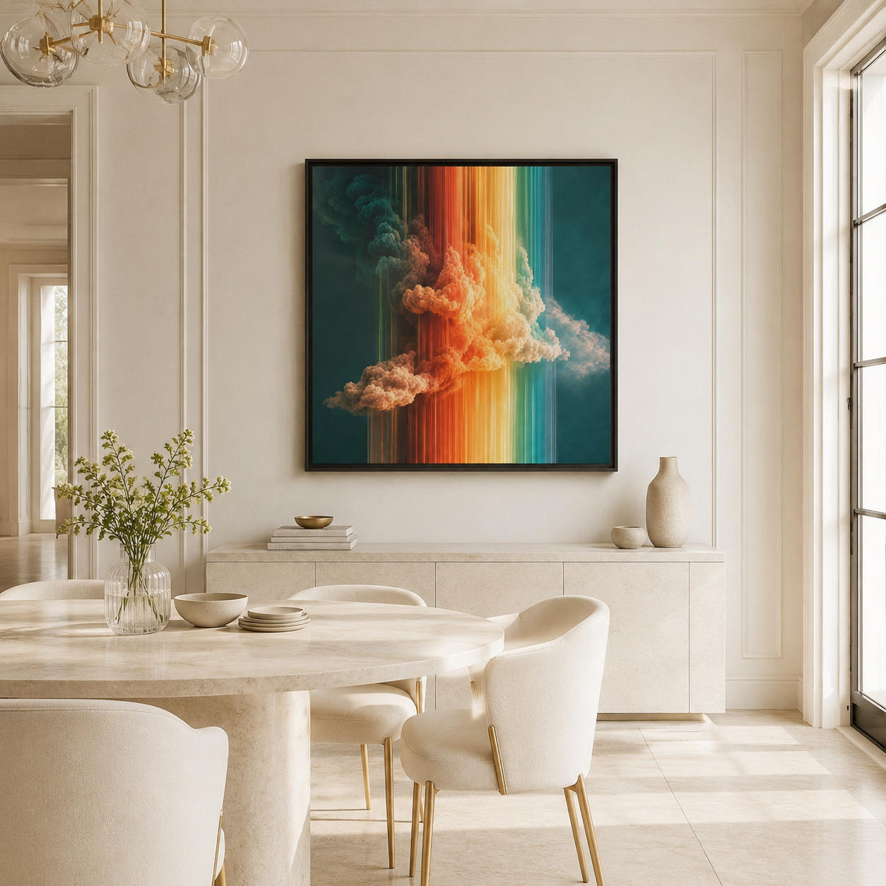 Colorful Surreal Cloud Canvas Wall Art | Luminous Drift