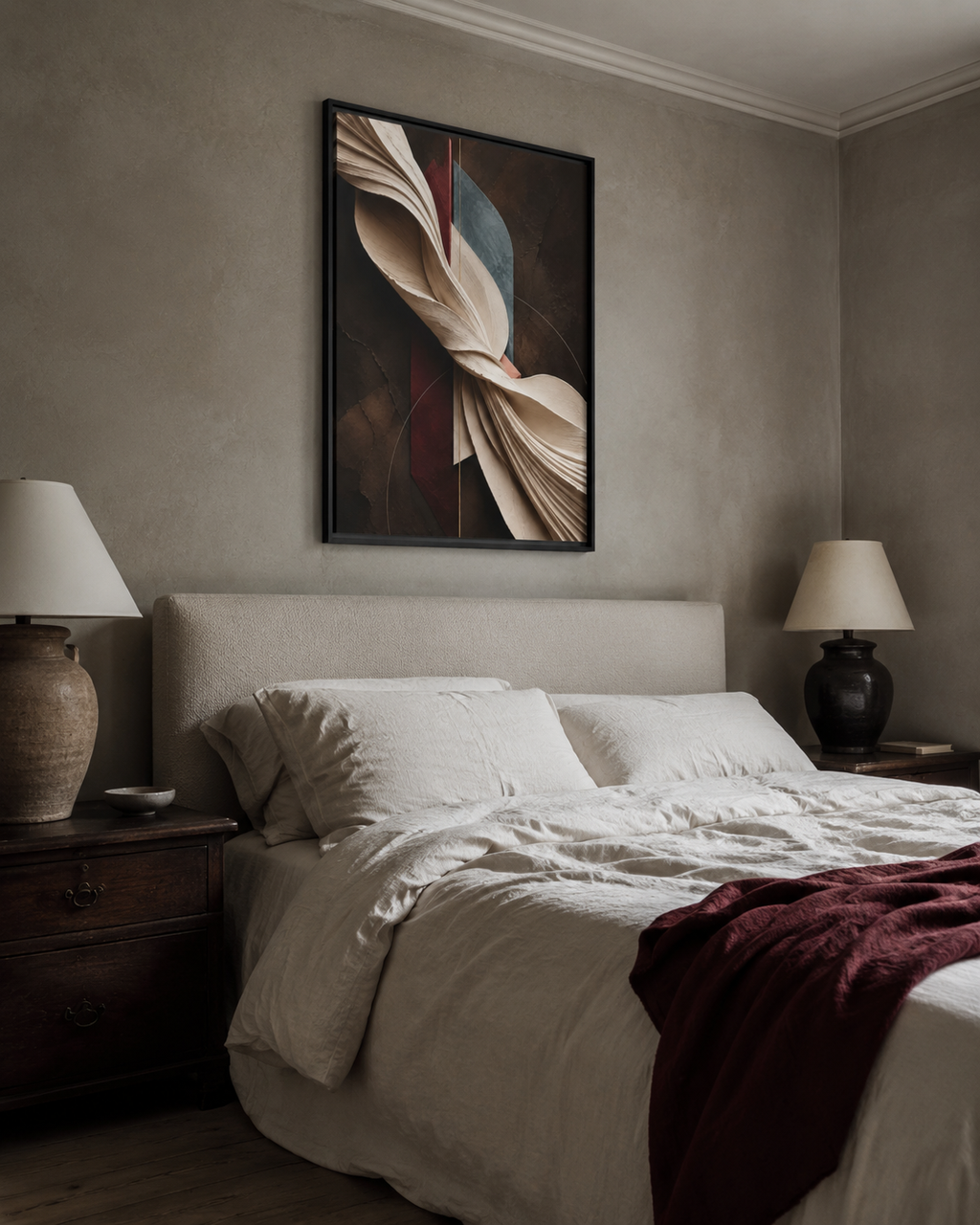 Sculptural Abstract Floating-Framed Canvas | Velvet Rift No. 17